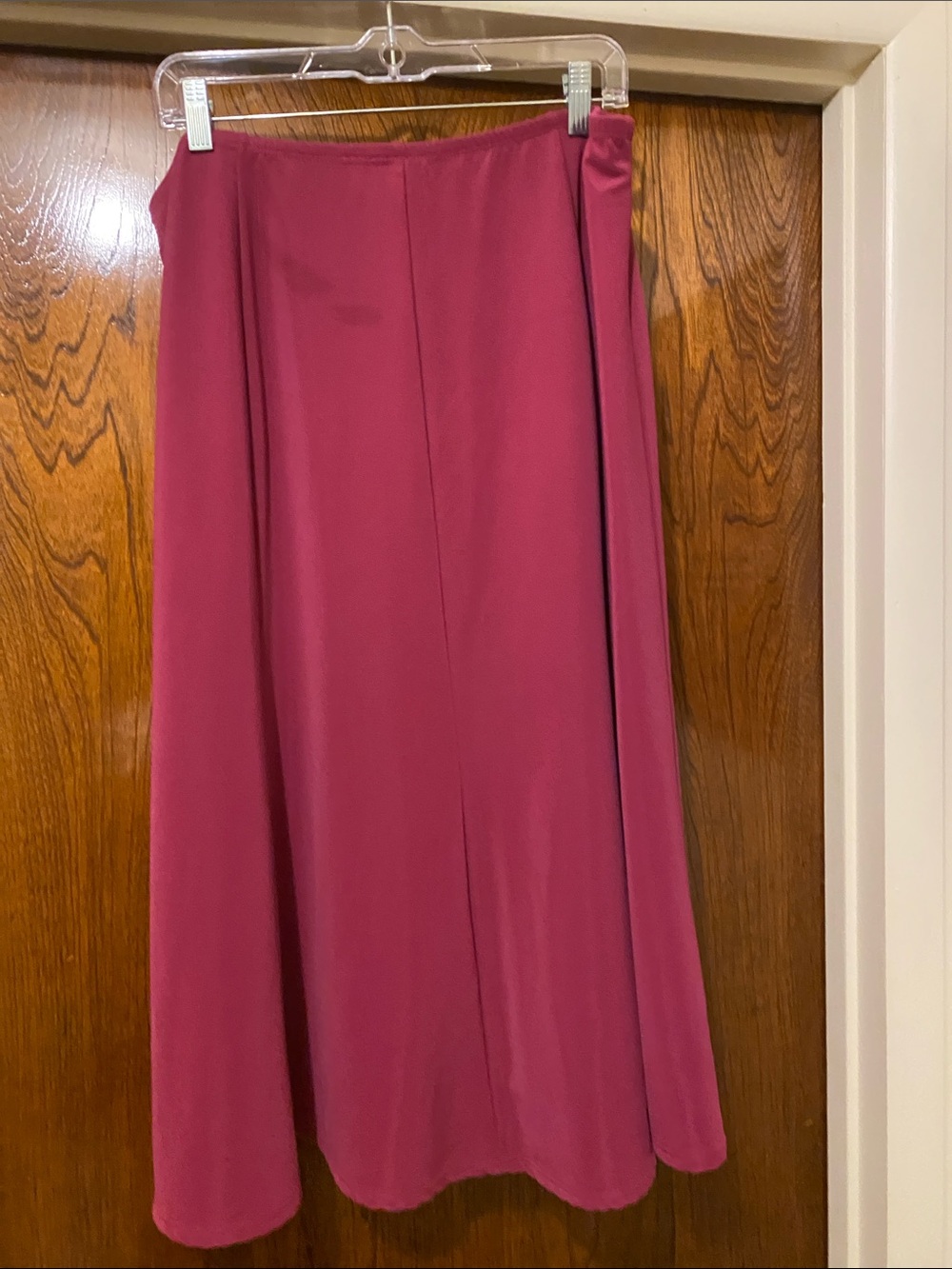 Susan Graver Raspberry Maxi A-Line Skirt